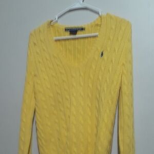 Ralph Lauren Yellow Cable Knit Sweater